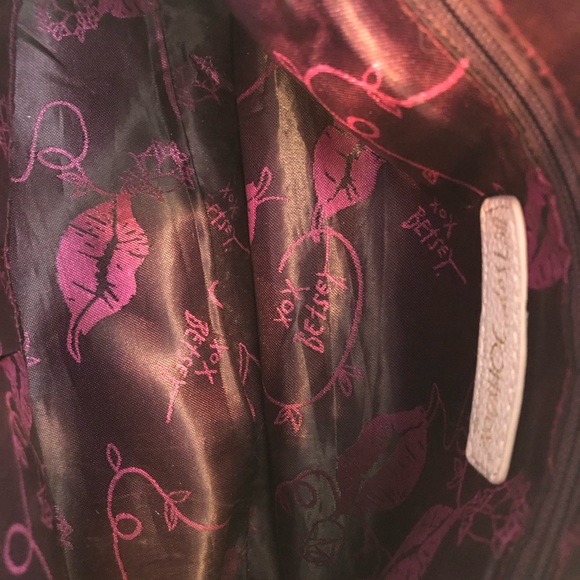 Auth Betsey Johnson White Blue Red Bow Purse Chain - Picture 11 of 13